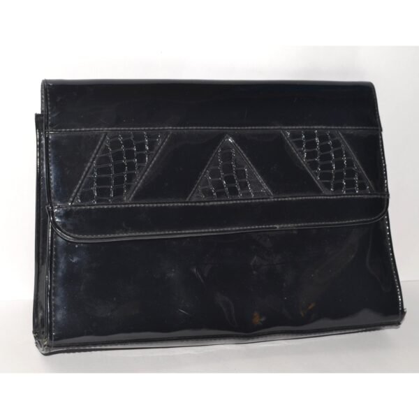 Black High Gloss Clutch Purse