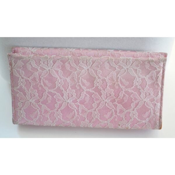 Pink & Satin Lace Clutch Purse - Image 2