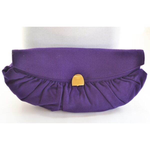 Elongated Purple Wool Clutch Purse